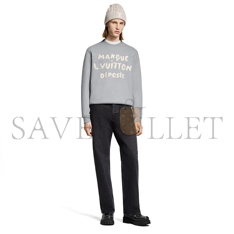 LOUIS VUITTON EMBROIDERED SIGNATURE SWEATSHIRT 1AIKCO